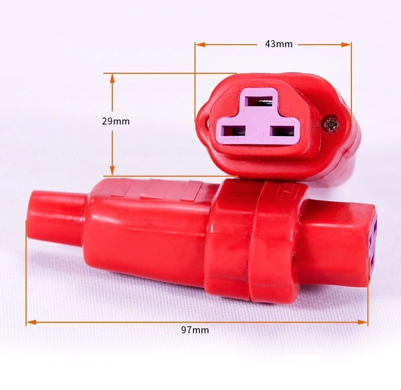 230V Aluminum High Temperature Ceramic Industrial Plug High Power Plug and Socket