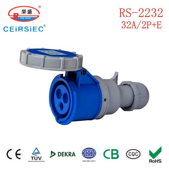 32A 3p 화염 소켓 산업용 소켓 전기 소켓 유럽 표준 소켓 인클로저용 패널 마운트 소켓