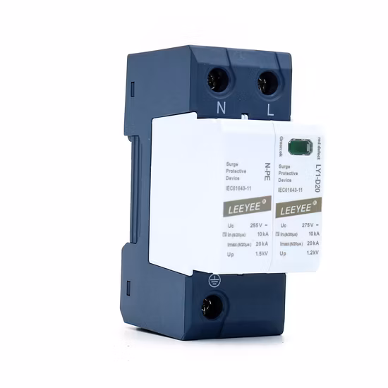 25ka 27mm Type1 SPD 피뢰기 전원 220/280V AC 서지 보호 장치